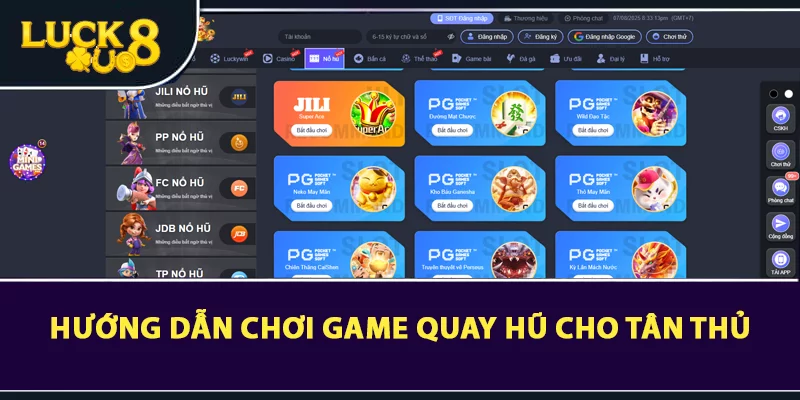 Top Các Game Quay Hũ Uy Tín Dễ Chơi Nhất Tại LUCK8